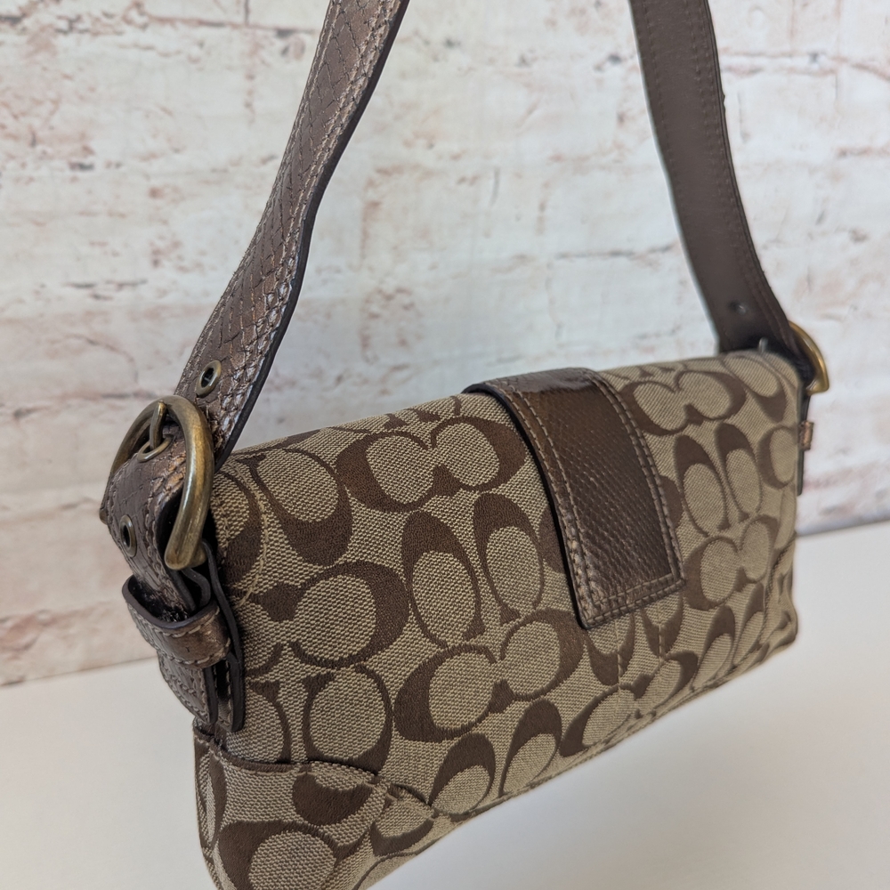 Coach Soho 8k38Signature ShoulderBag Leather & canvas women's Bag - Picture 16 of 16